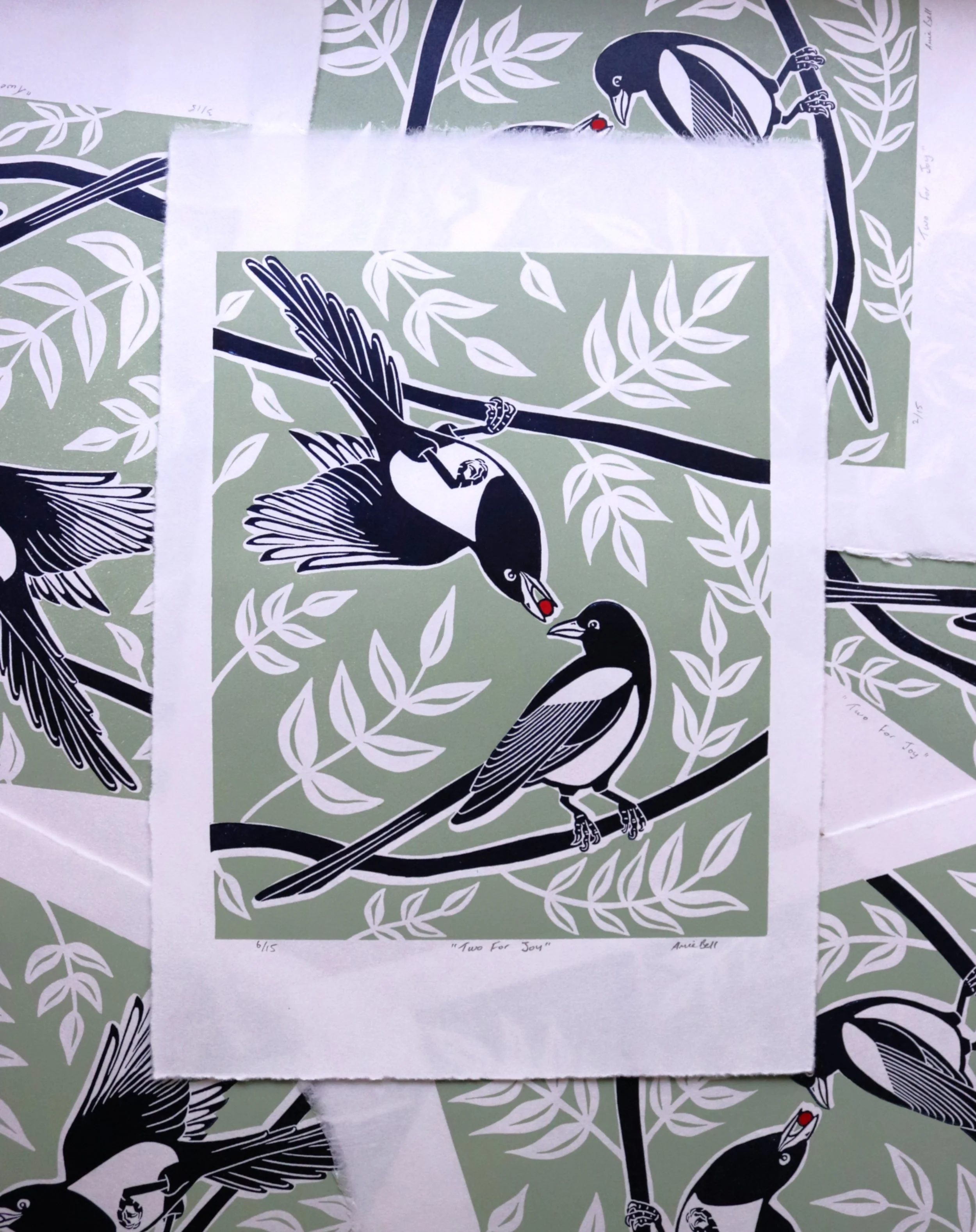 Two For Joy - Limited Edition Lino Print