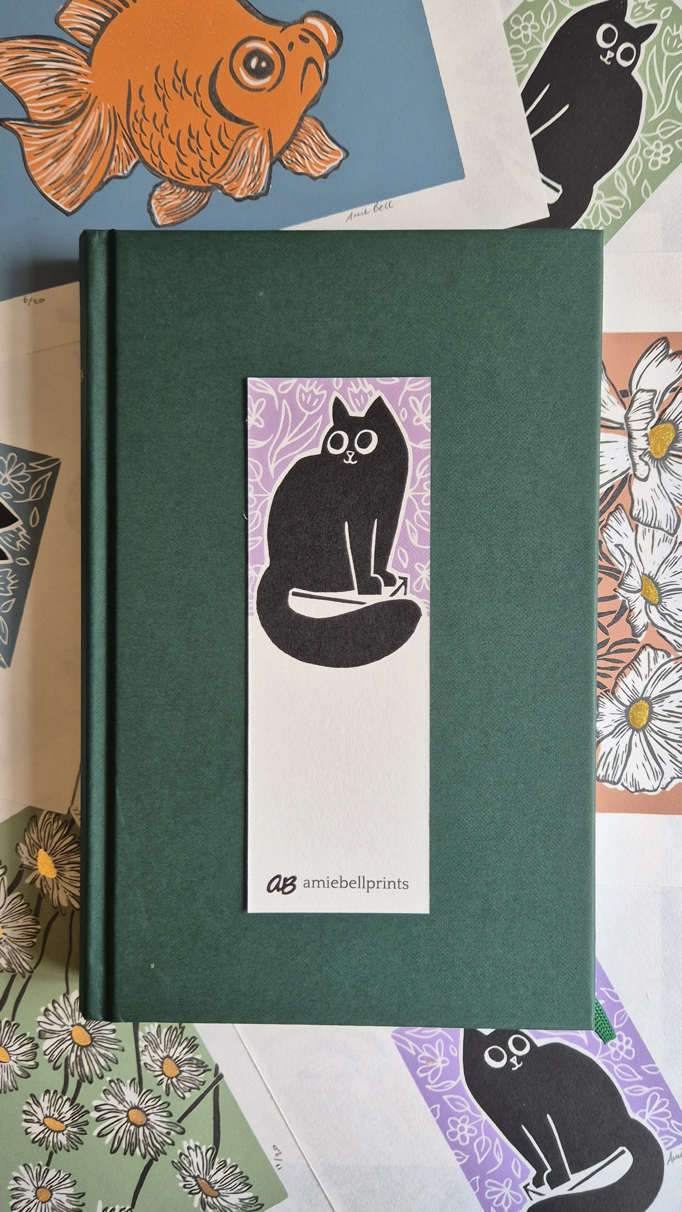Cat Bookmark (Pink & Blue)