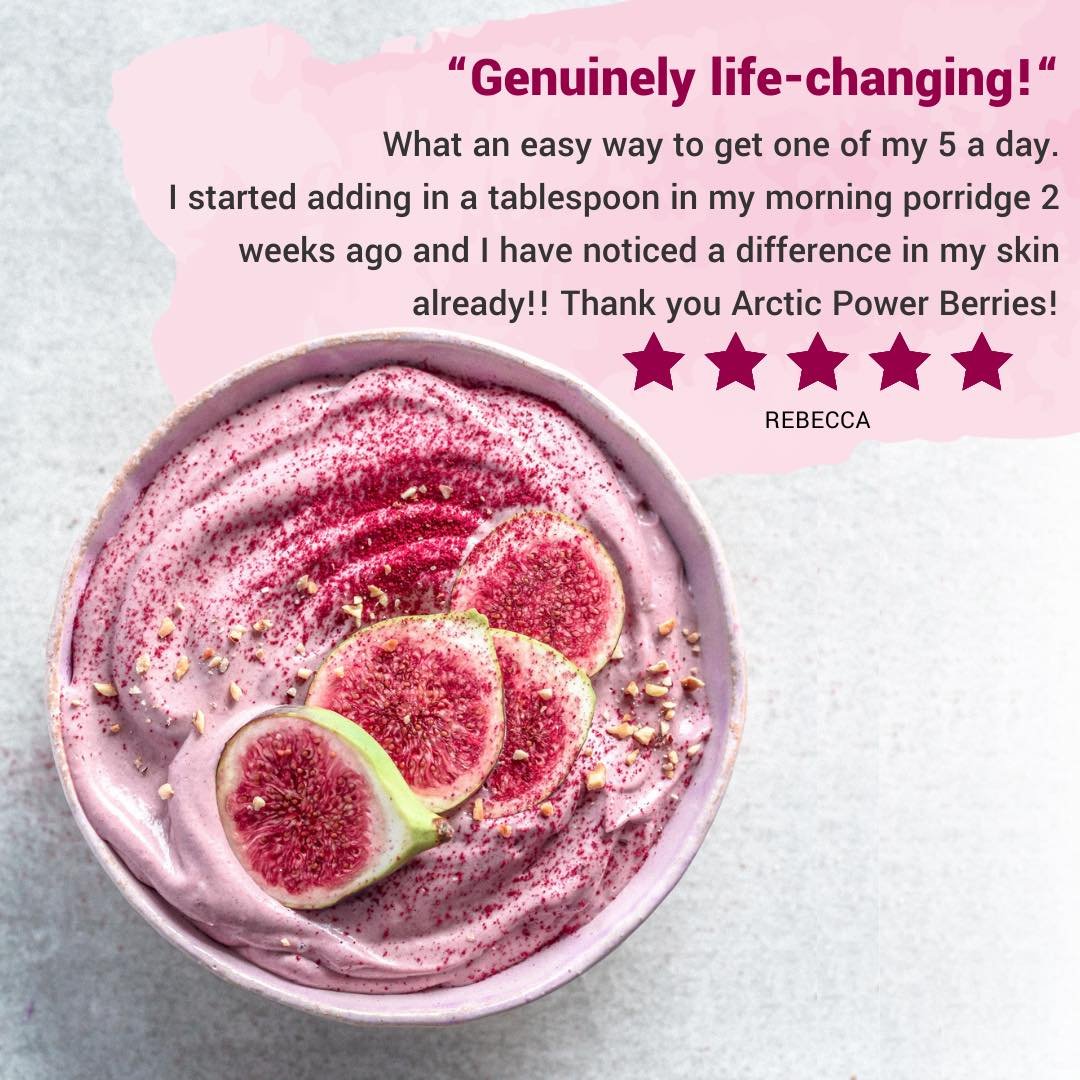 Wow! 😍 

What an absolute glowing review from one of our new customers. We absolutely love hearing how our berry powders are helping you; it makes us burst with happiness! 

You can explore our range of nutrient rich wild berry bundles on our websit