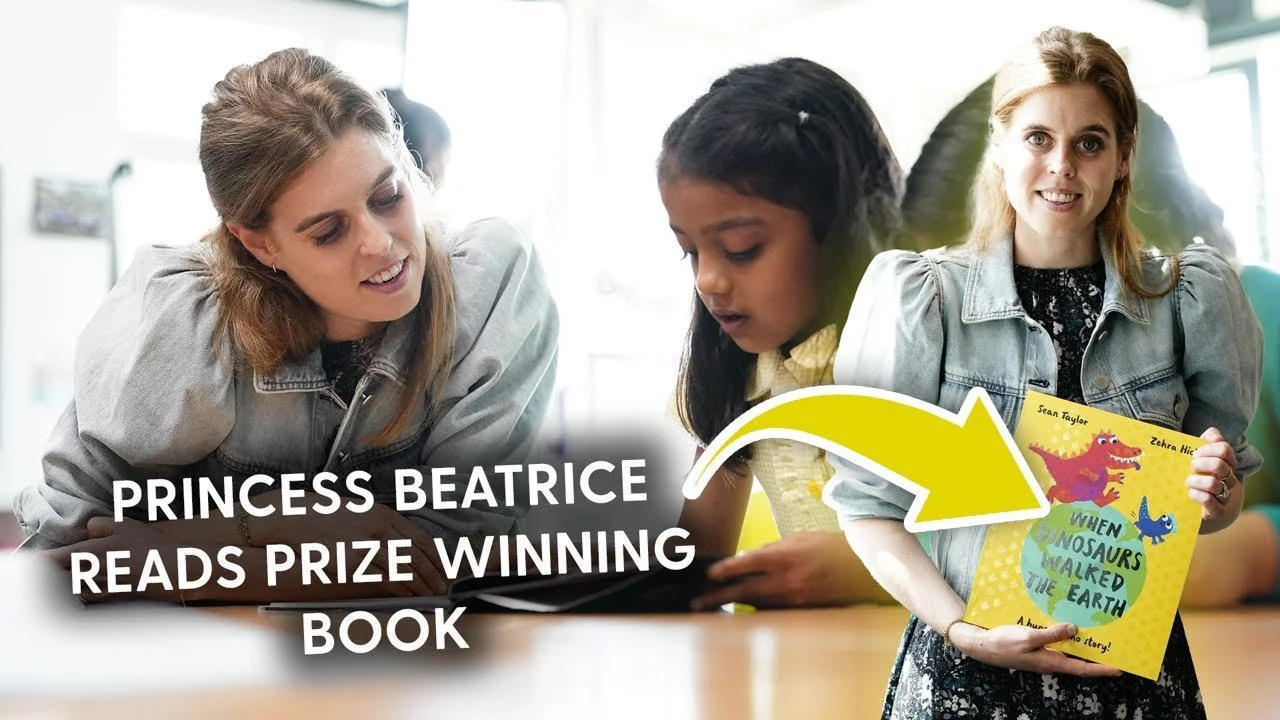Princess Beatrice visits London school for Oscar's Book Prize