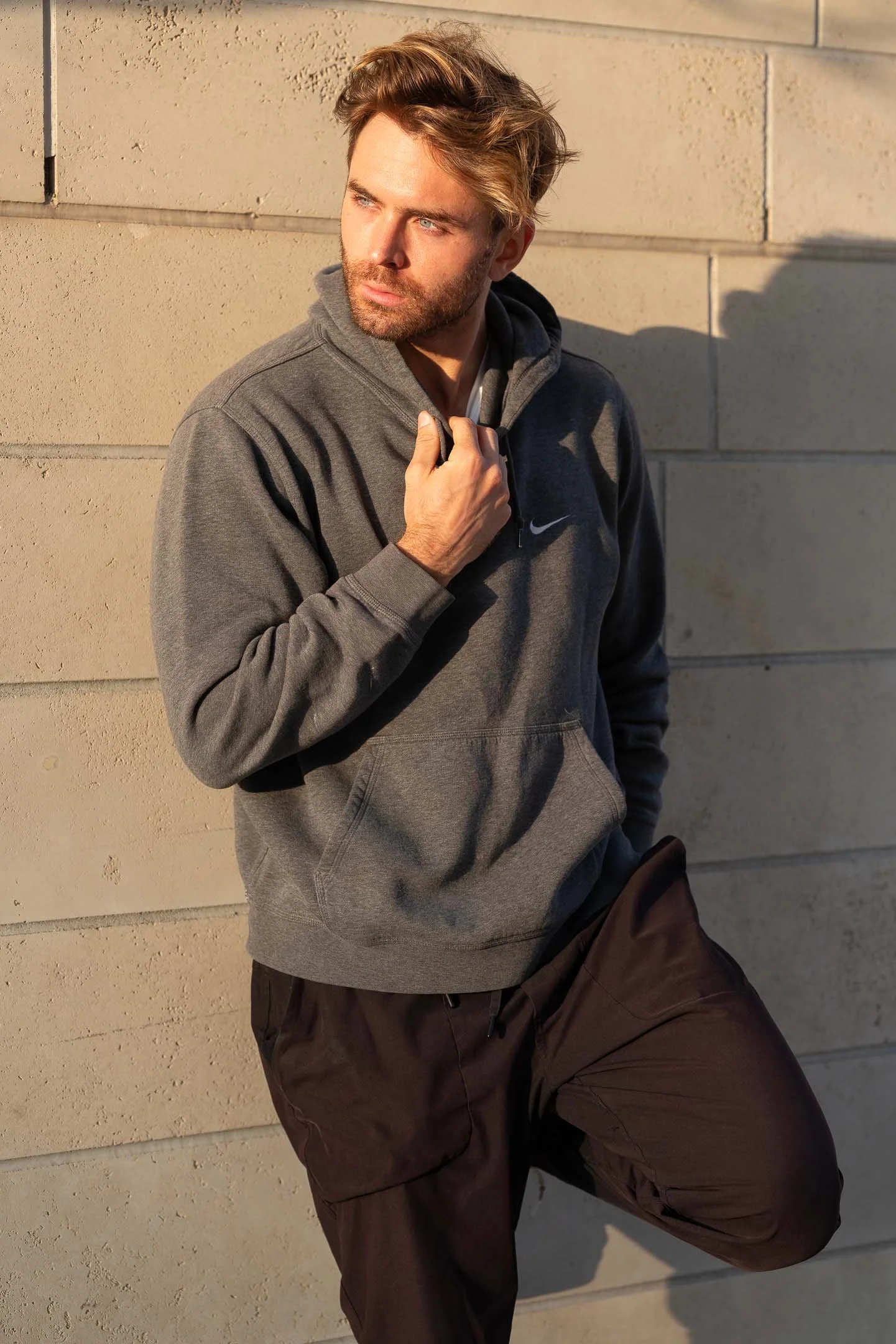 Los Angeles fashion model wearing athleisure at sunset