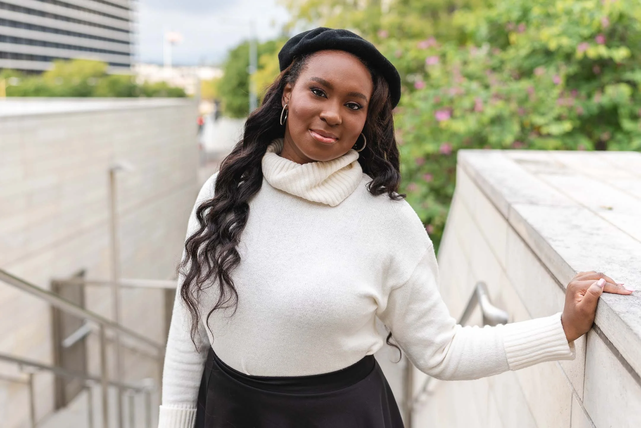 Woman posing in Downtown Los Angeles