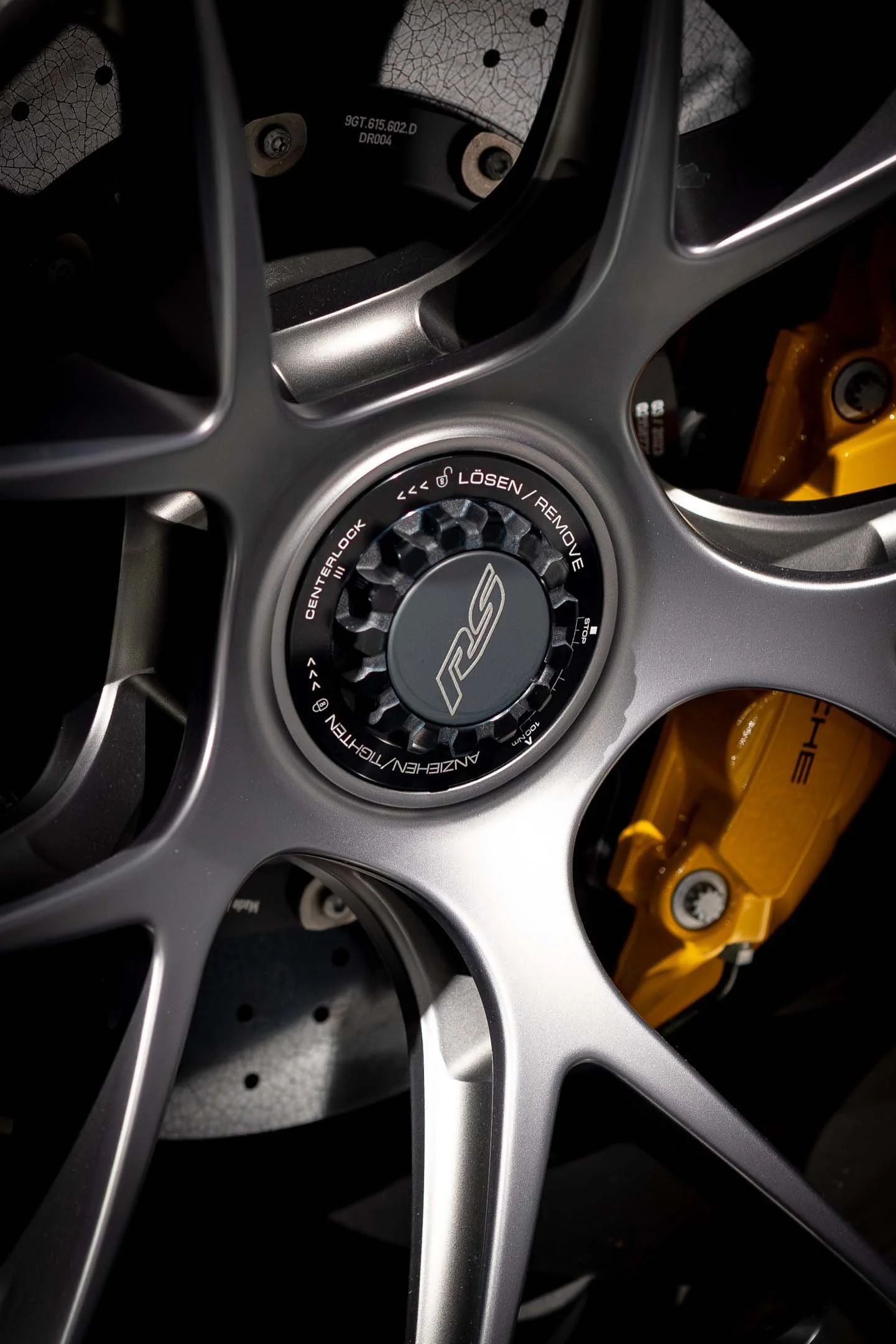 Close up of car wheel at automotive show