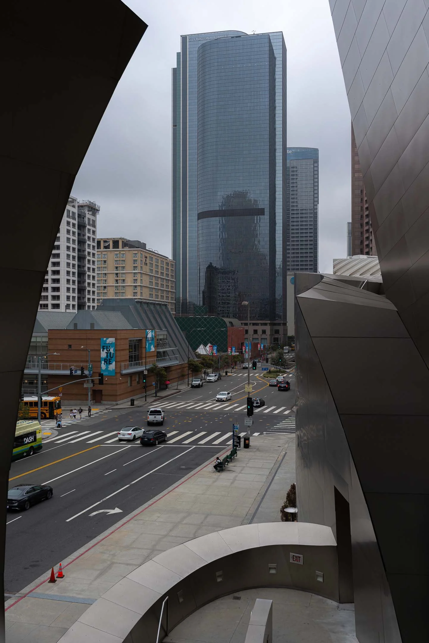 Walt Disney Concert Hall view of high-rise buildings