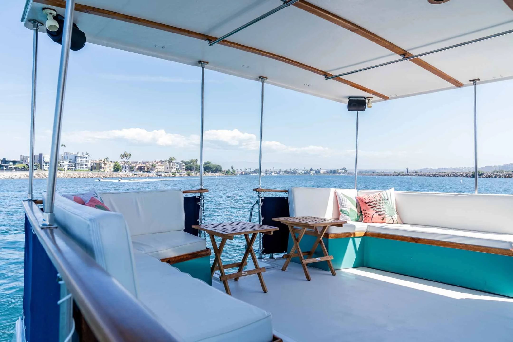 Back seat of Calico Yacht Charter in Marina del Rey