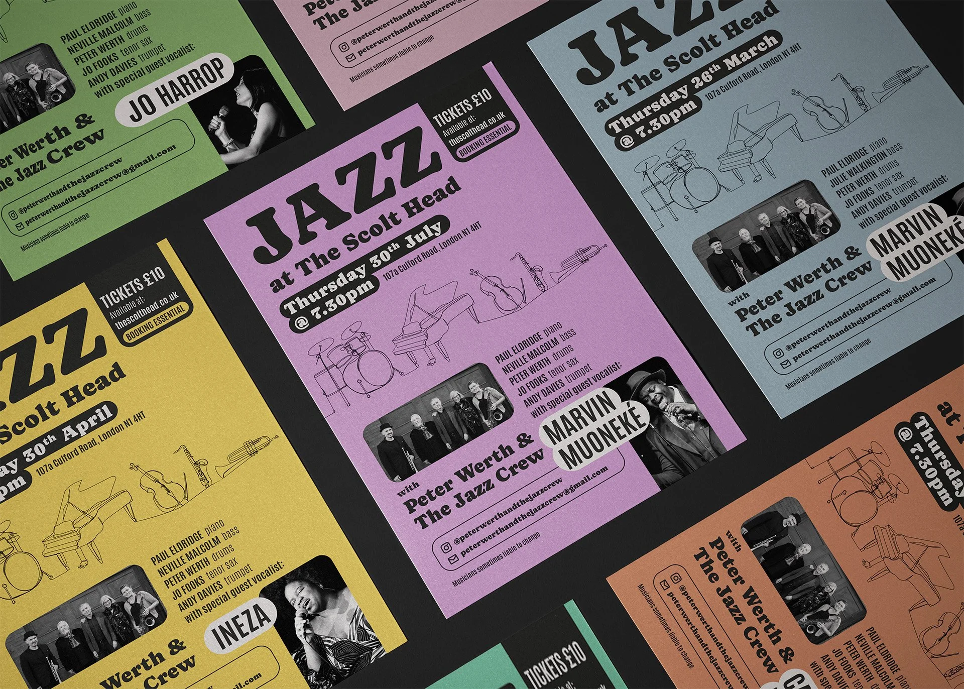Monthly Jazz Night Posters 2026