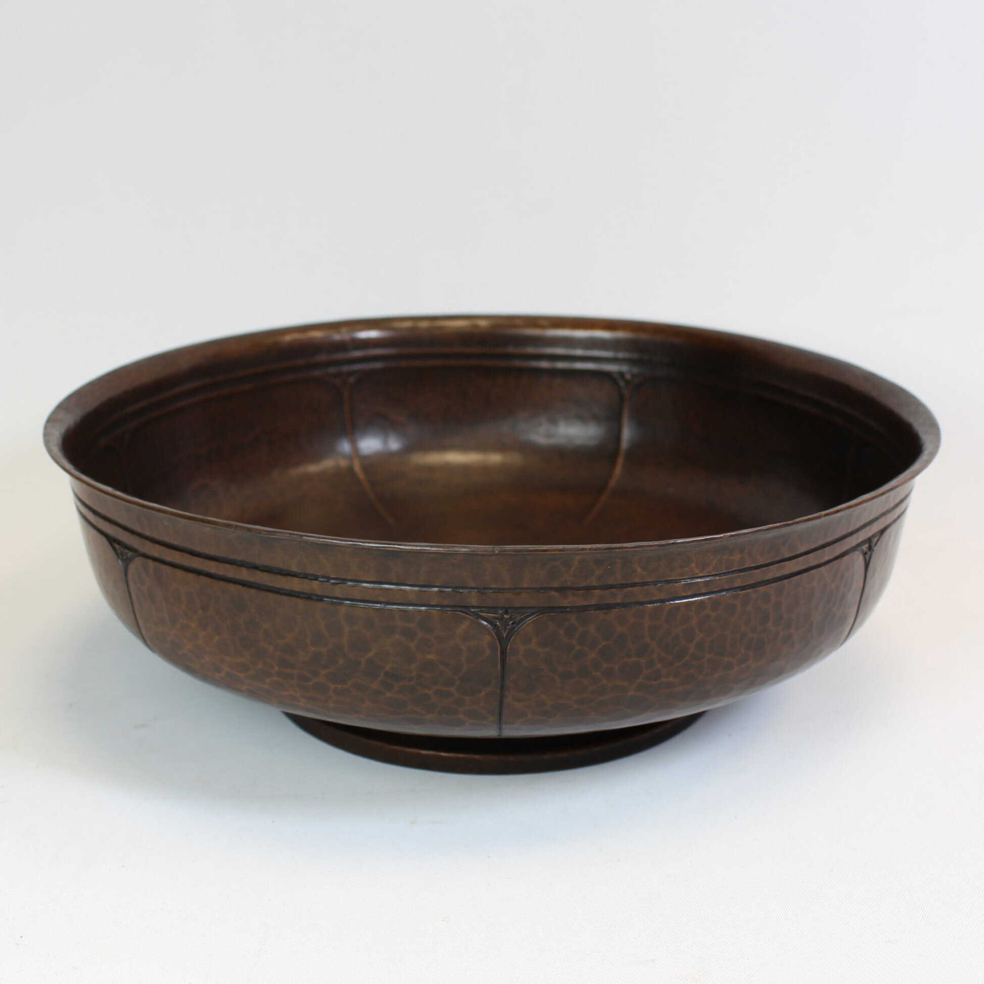 Roycroft Tooled Copper Fruit Bowl