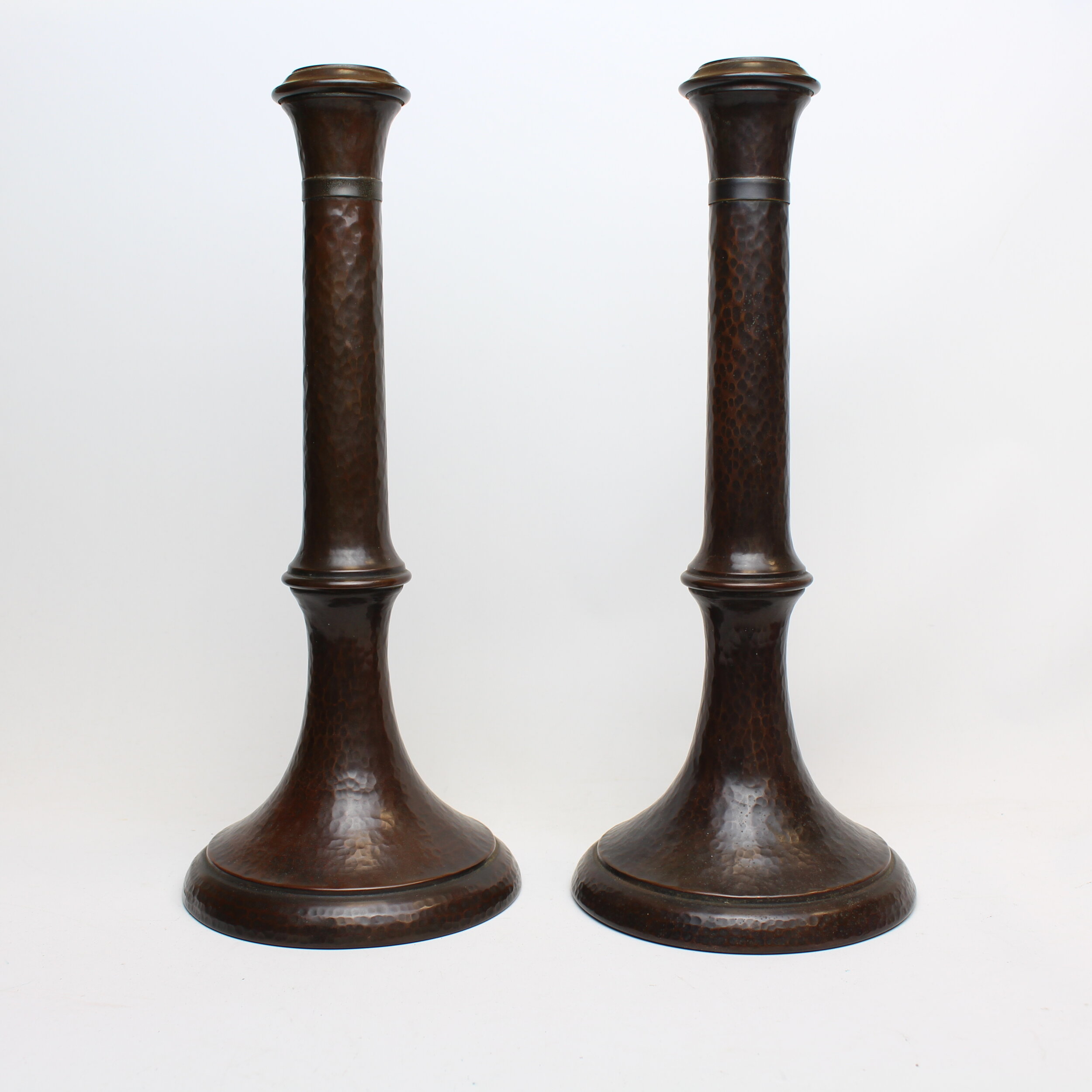 SOLD, Stickley Brothers Tall Candlesticks