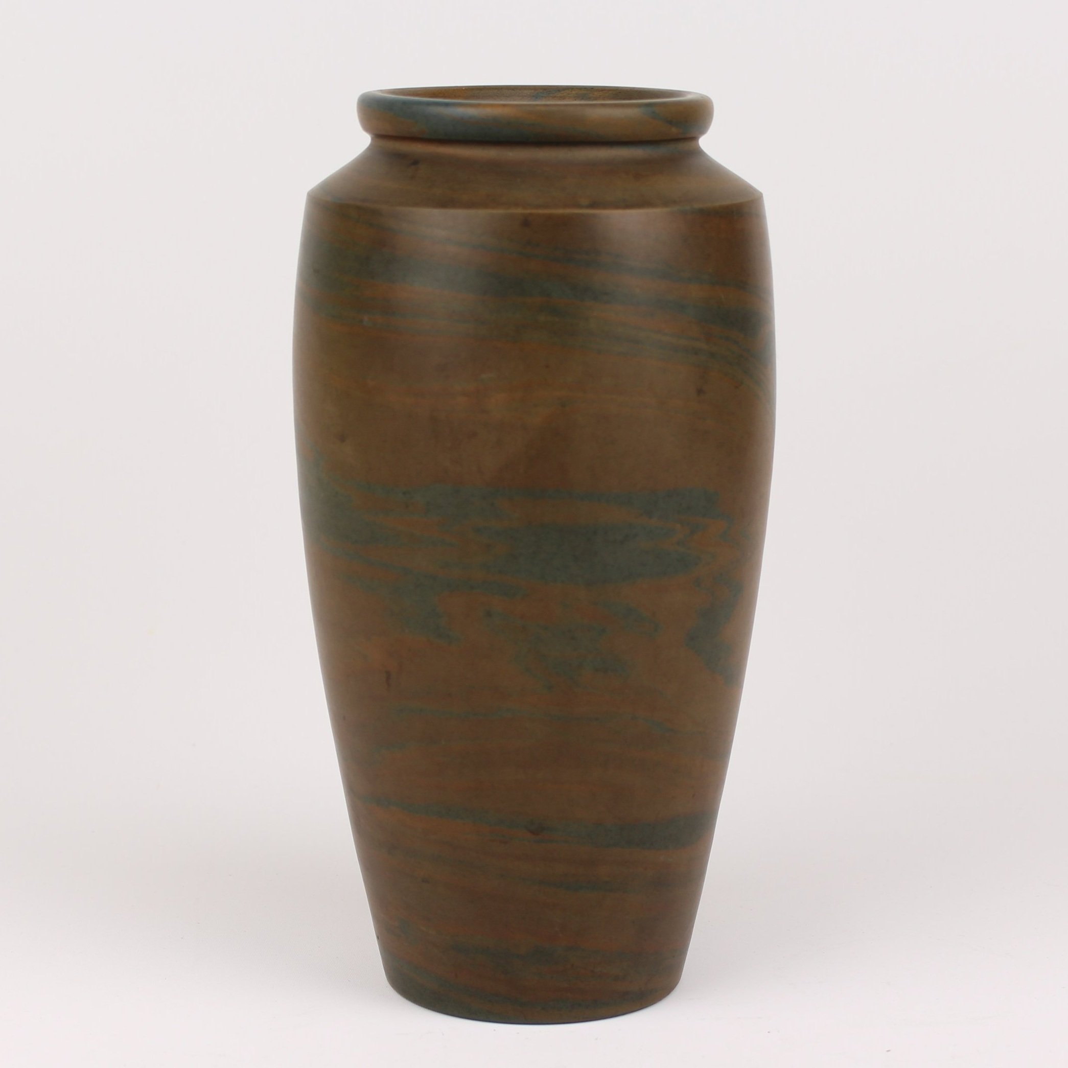 SOLD, Early Dark Niloak Mission Swirl Vase