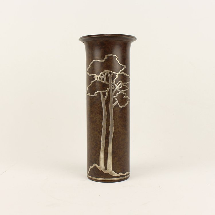SOLD, Heintz Art Metal Tree Vase