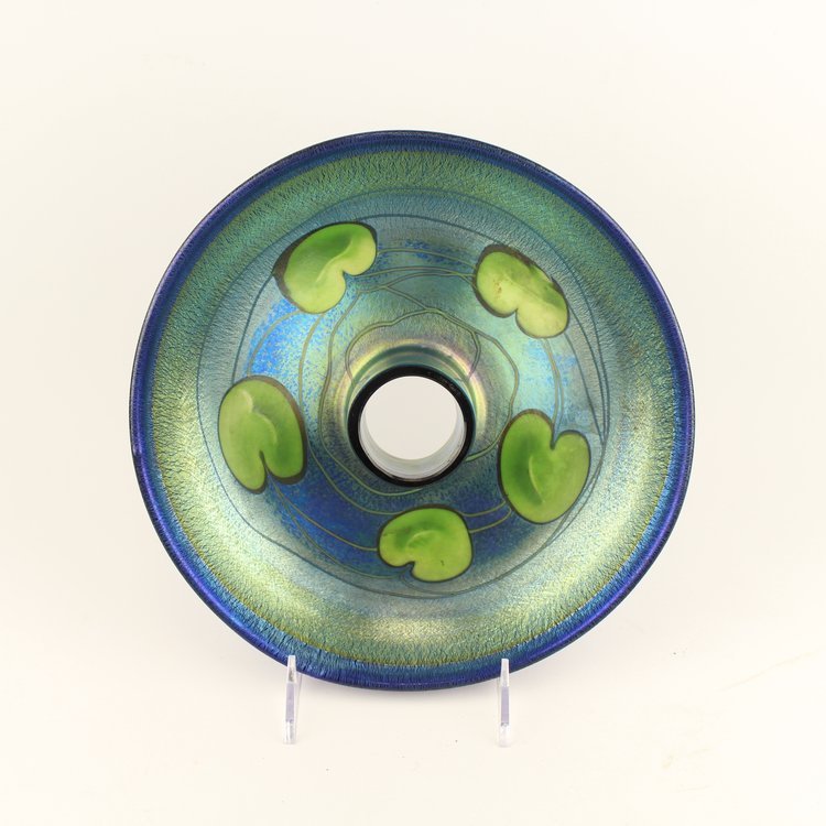 SOLD, Tiffany Favrile Lily Pad Center Bowl