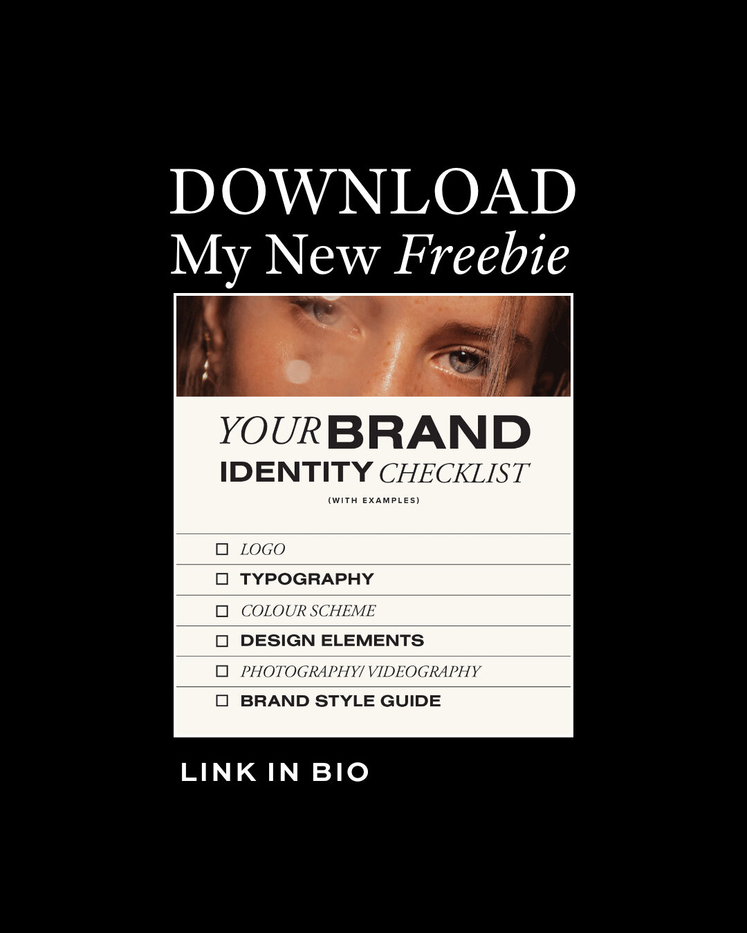 To ensure your brand has a cohesive brand identity that connects with your audience, it&rsquo;s more than logos and colours. ​​​​​​​​​
I have a new free brand identity checklist that will help you craft the best brand visuals that align with your bra