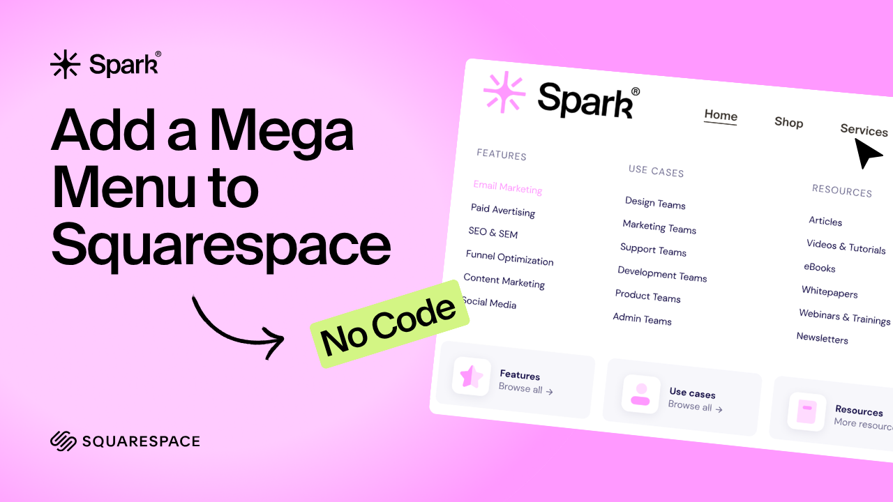 Add a Mega Menu to Squarespace (No Code Needed!)