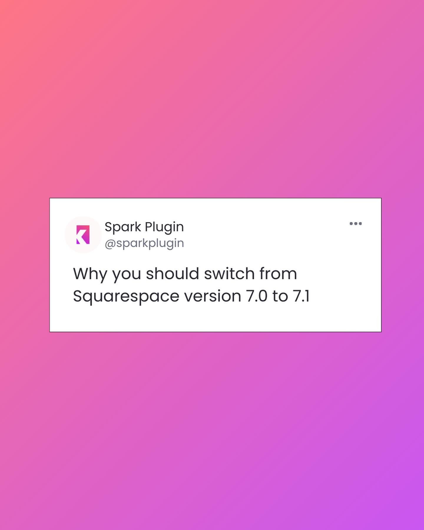 Are you wondering about the differences between Squarespace 7.0 and 7.1, and why you should bother updating? This post is for you! We&rsquo;ll break down the key differences between the versions. 🔄💡

For more on all things Squarespace, visit the li