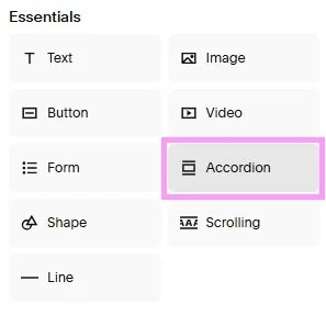 Accordion block
