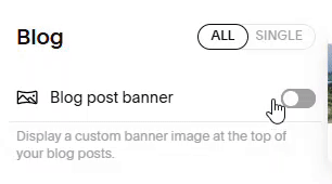 Blog post banner toggle