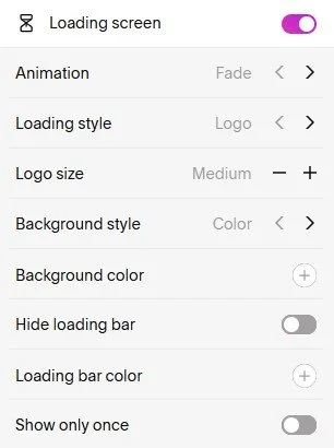 Customize loading screen options