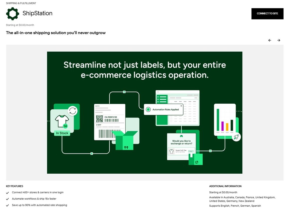 ShipStation extension in Squarespace