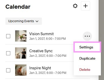 How to edit a calendar event