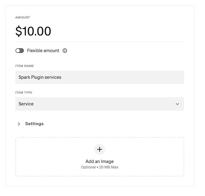 Create Squarespace pay link menu