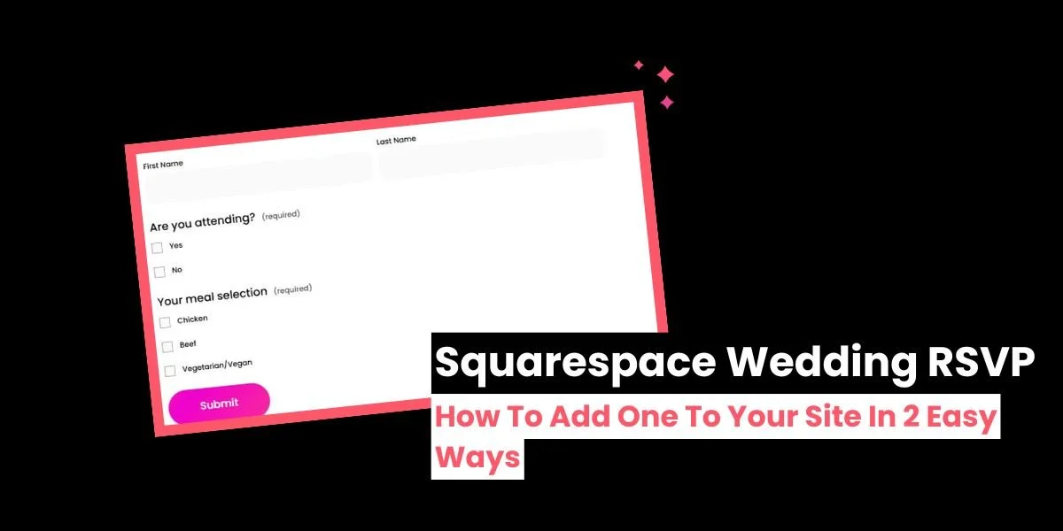 Squarespace wedding RSVP main image