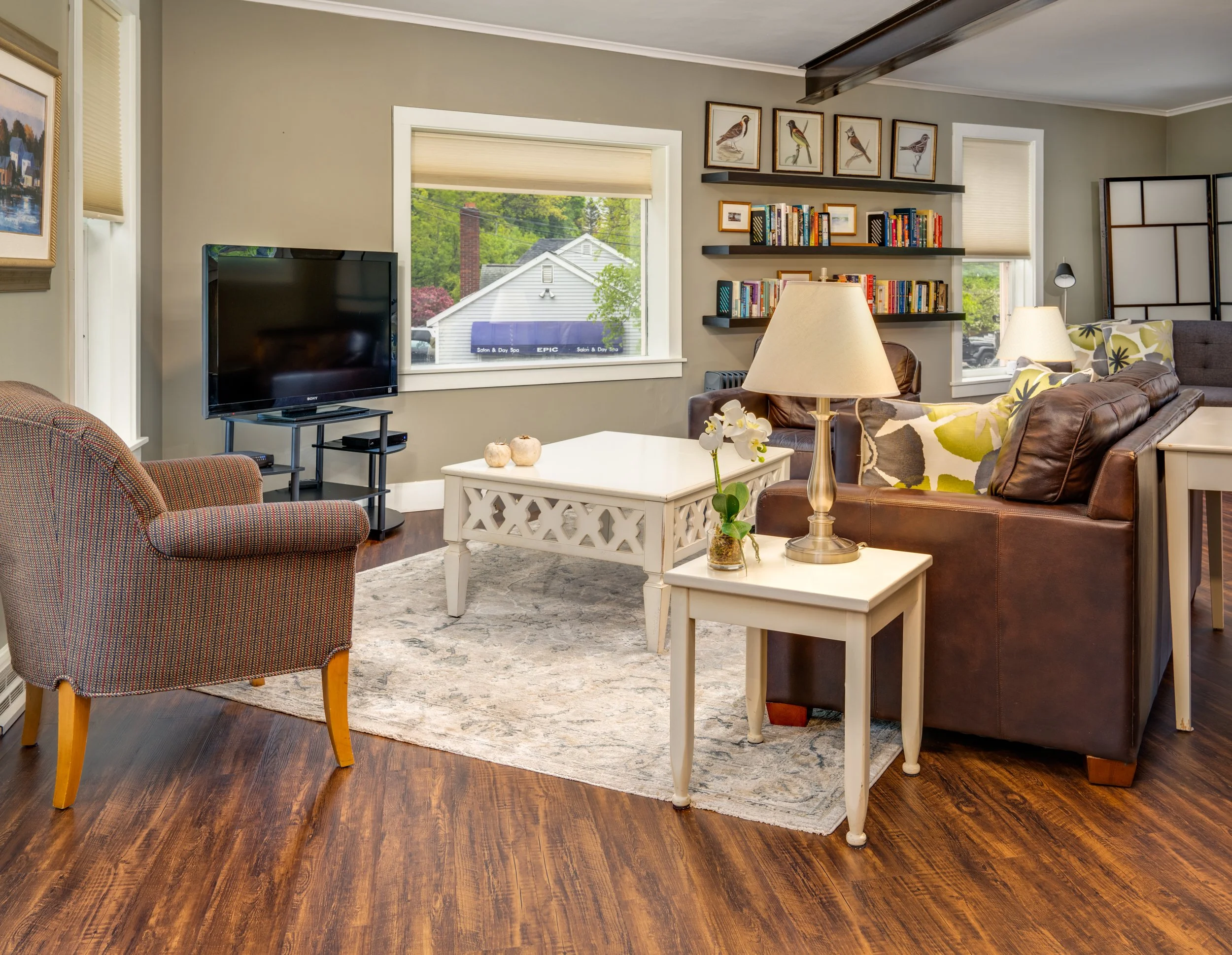 Living Room in an Airbnb on State Street near the middle of downtown Harbor Springs.