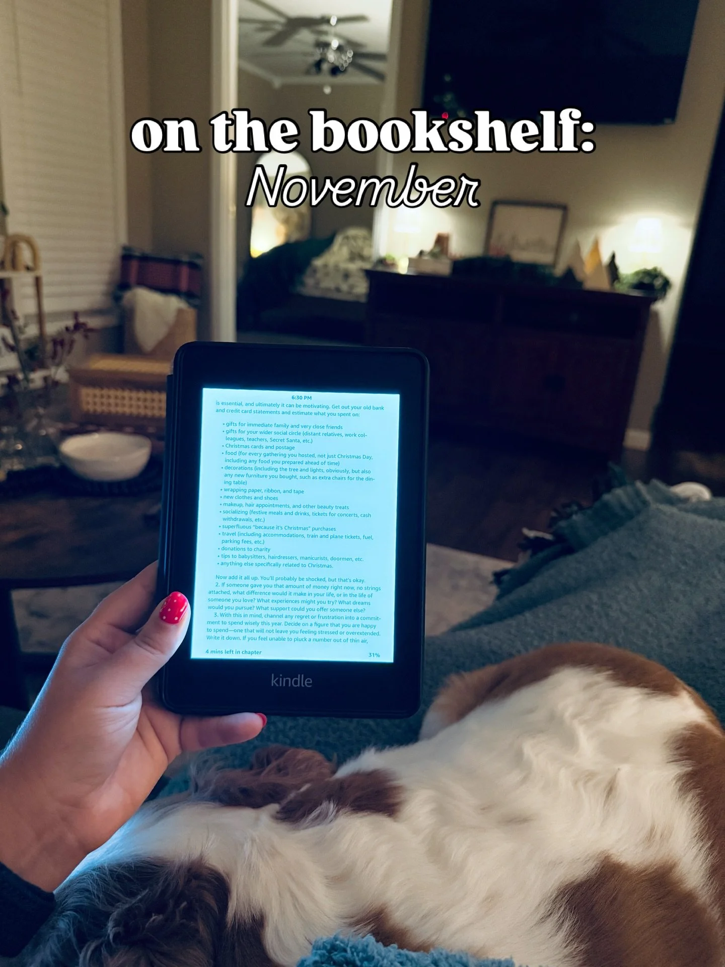 I read four books in the month of November! 📖💫 Always open to adding to my tbr list &mdash; drop some favs below! 👇🏼