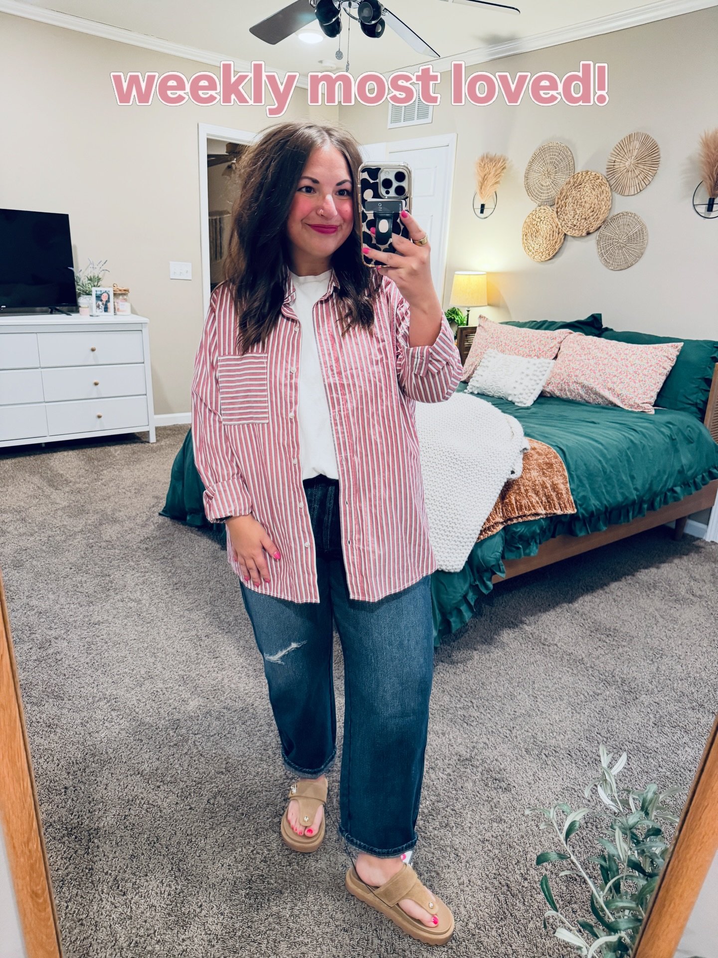 Last week&rsquo;s most loved items are in &amp; it&rsquo;s safe to say&hellip; we are so ready for spring! 🌸 Lots of bright colors, easy layers, &amp; comfy pieces you all are loving. ⭐️ I&rsquo;ve linked everything here for you &mdash; comment SHOP