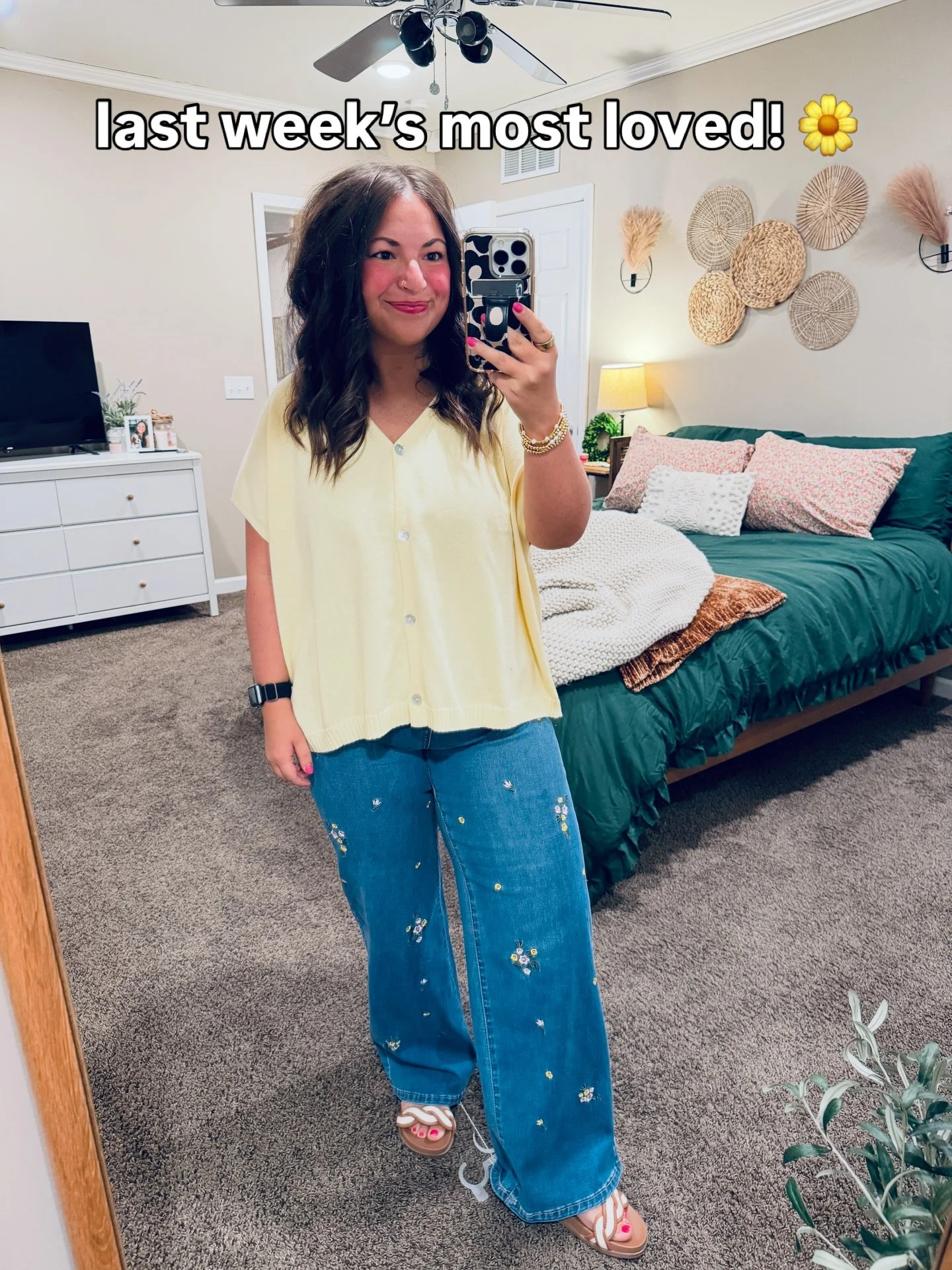 Last week&rsquo;s most loved items are in &amp; it&rsquo;s safe to say&hellip; we are so ready for spring! 🌸  Lots of bright colors, easy layers, &amp; comfy pieces you all are loving. 💛 I&rsquo;ve linked everything here for you &mdash; comment SHO