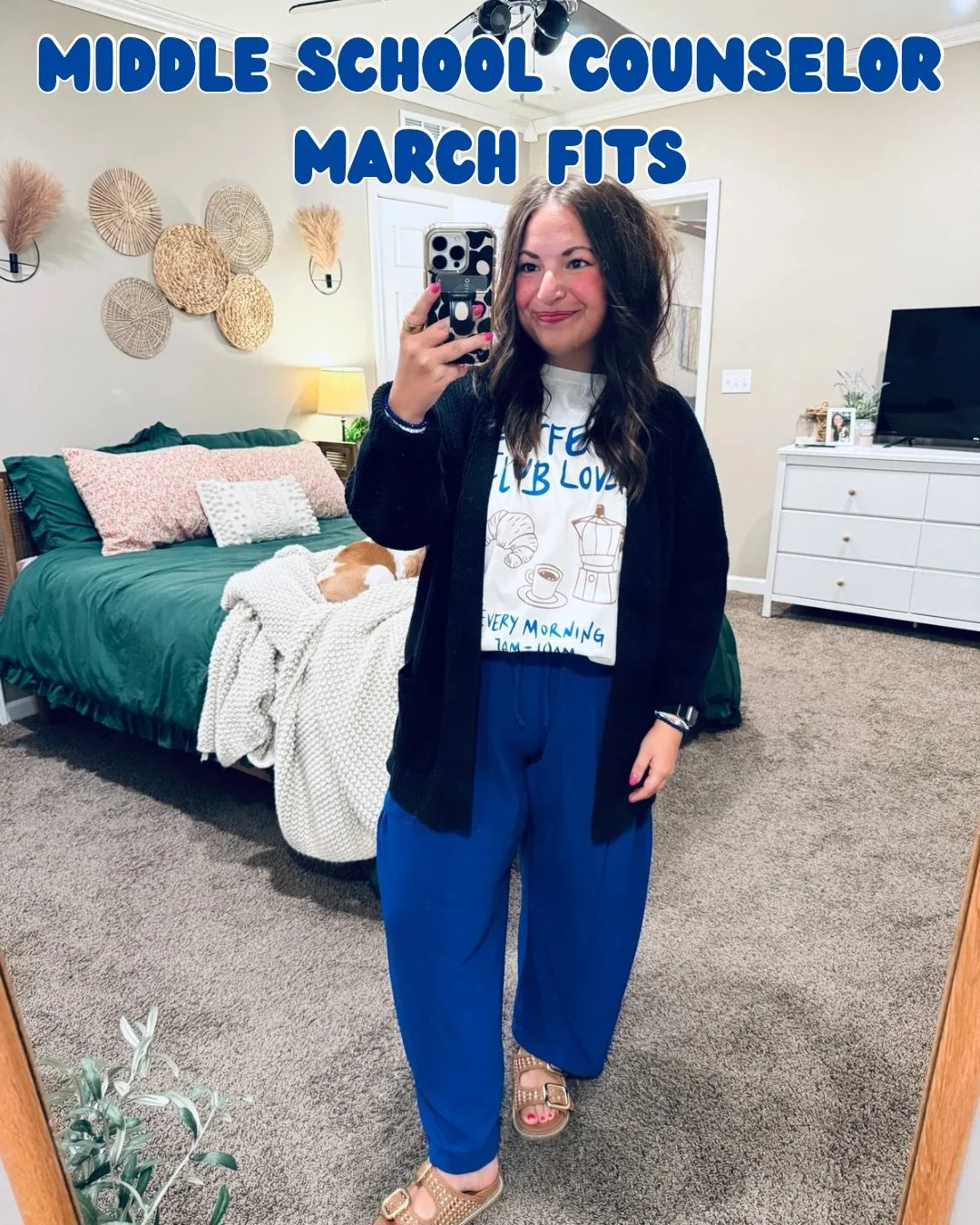 Lots of my March outfits as a middle school counselor in one post! 💙✨ a little bit of cozy, a little bit of spring transition, &amp; a whole lof of &ldquo;I&rsquo;ll be wearing this again!&rdquo; 

Comment MARCH for links! 🫶🏻