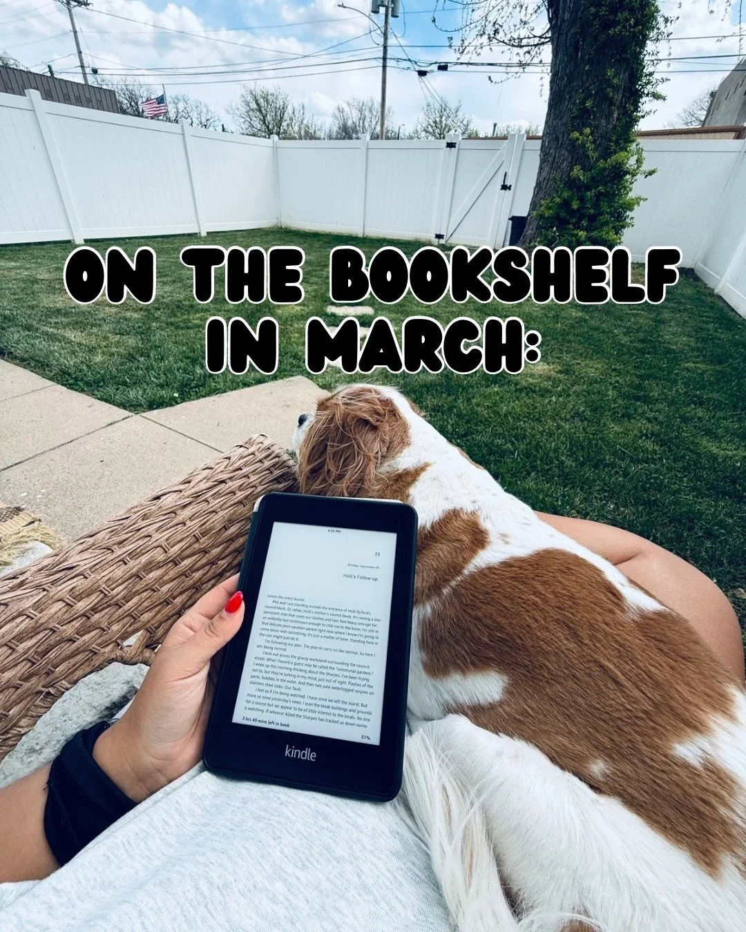 I read four books in the month of March! 🫶🏻📖💫 

Always open to adding to my tbr list &mdash; drop some favs below! 👇🏼