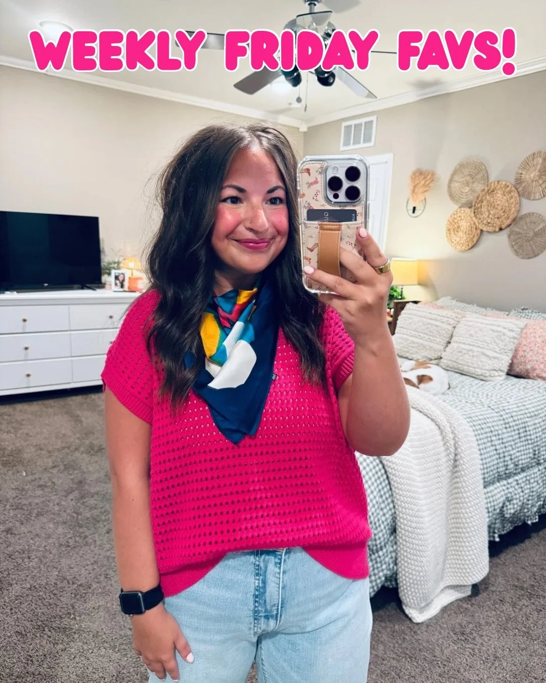 Give me alllllll the bright colors + fun prints for spring!!! 💕⭐️🪩💐🫶🏻 This week&rsquo;s Friday favs post is SO FUN! Comment FRIDAY for links!! 🫶🏻