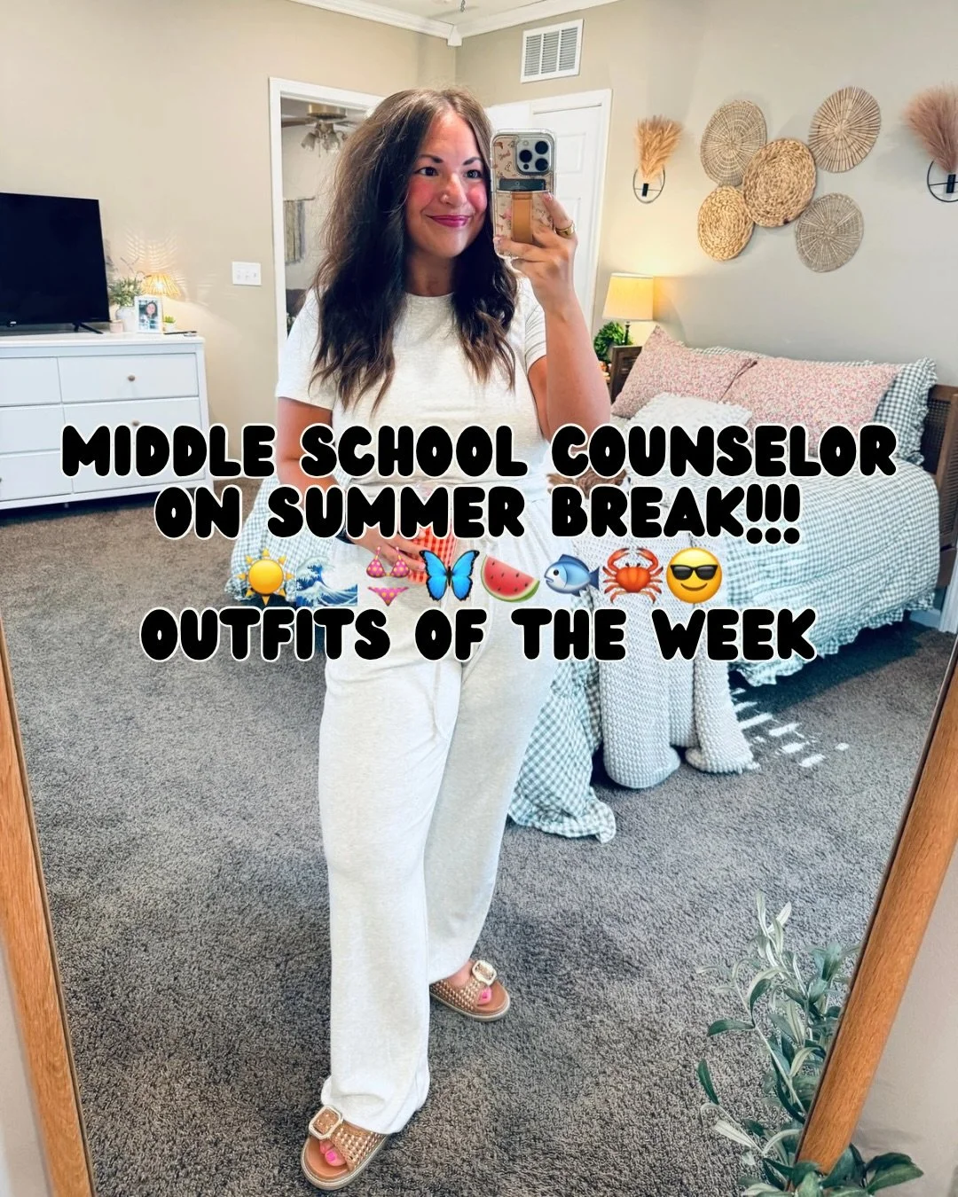 Last week&rsquo;s middle school counselor on summer break (!!!) outfit round up! ☀️🌊👙🦋🍉🐟🦀😎 Cheers to summer, baby! ⭐️

#LTKootd #LTKdayinmylife #LTKMidsize

Comment SHOP below to receive a DM with the link to this post on my LTK ⬇ https://like