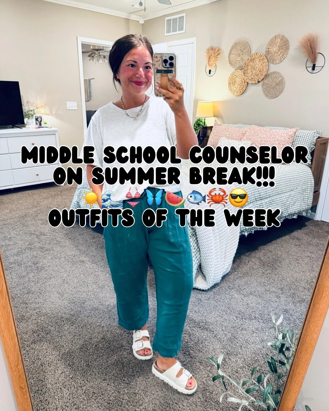 Last week&rsquo;s middle school counselor on summer break (!!!) outfit round up! ☀️🌊👙🦋🍉🐟🦀😎 Cheers to summer, baby! ⭐️

#LTKootd #LTKSeasonal #LTKMidsize

Comment SHOP below to receive a DM with the link to this post on my LTK ⬇ https://liketk.
