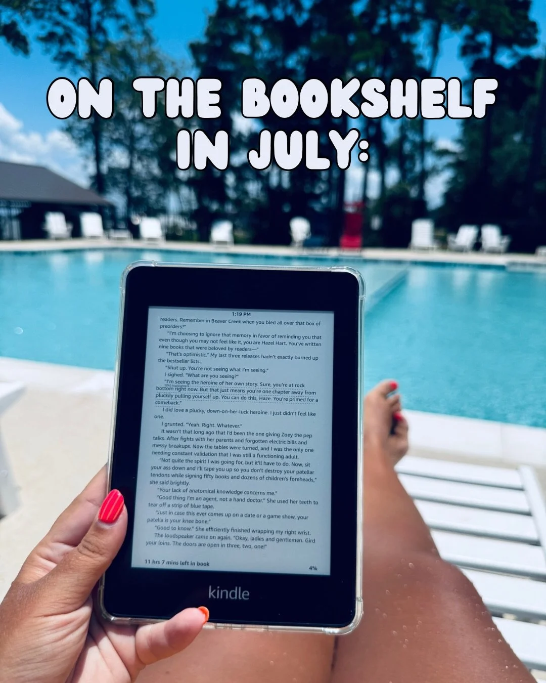 I read five books, &amp; listened to one, in the month of July! 🫶🏻📖💫 

Always open to adding to my tbr list &mdash; drop some favs below! 👇🏼