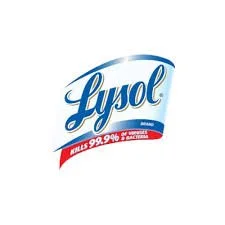 Lysol disinfectant cleaner logo with blue and red text