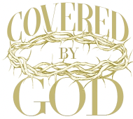 Gold Covered By Gold with text and crown of thorns