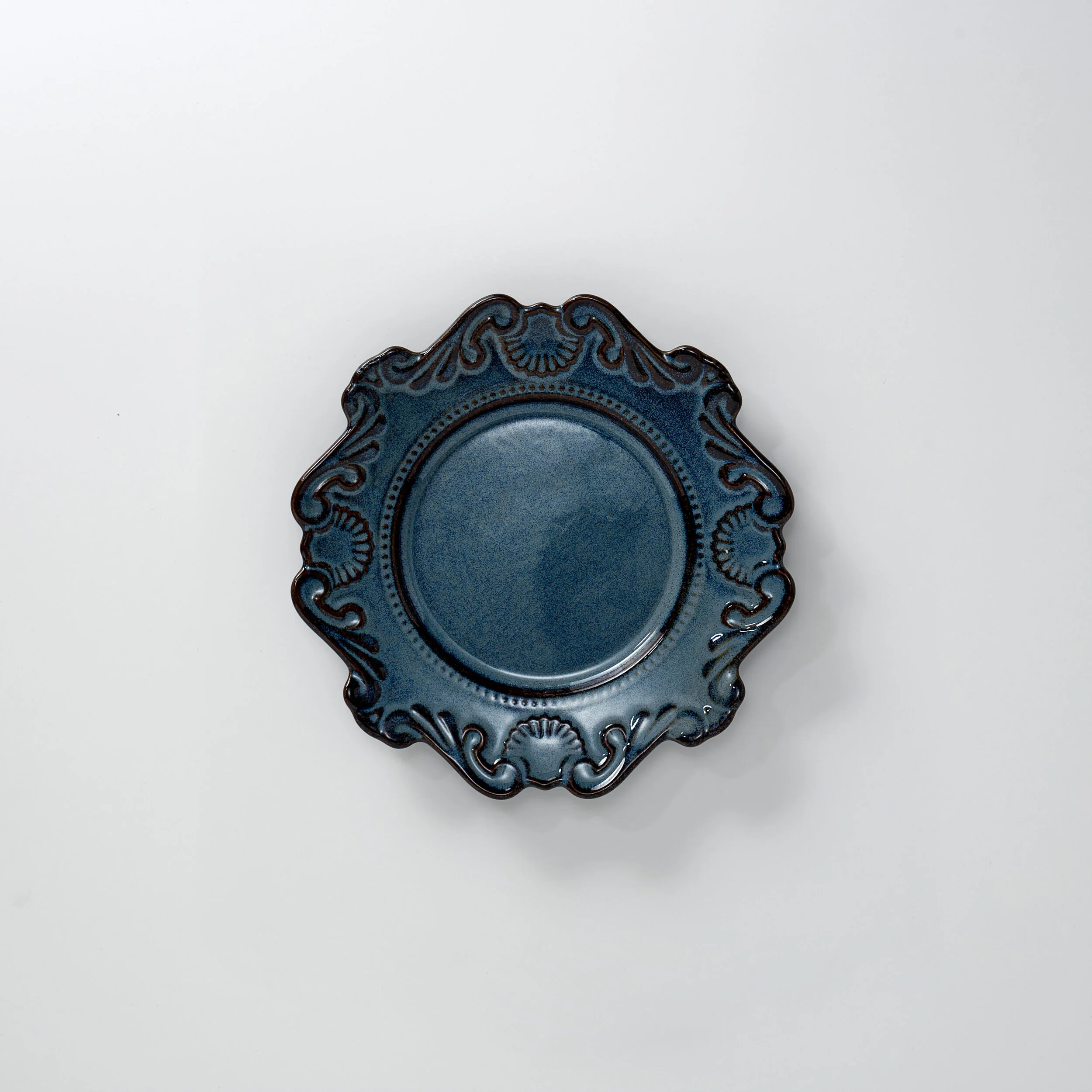 LAVISH SALAD PLATE (BLUE)