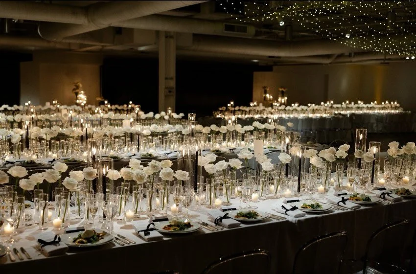 Candlelight, couture and a celebration to remember! 🤍✨

Venue: @loadingdockevents 
Design/Decor: @jw_eventdesign 
Photography: @noahandjules 
Caterer: @abigailkirschculinary