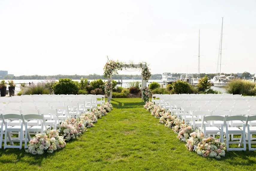 the softest palette, set against the sea 🌸🌊

Venue: @thepointatnorwalkcove 
Design/Decor &amp; Lighting: @jw_eventdesign 
Planner: @brrwdvintage 
Photographer: @hillarycphoto 
Caterer: @onthemarcevents