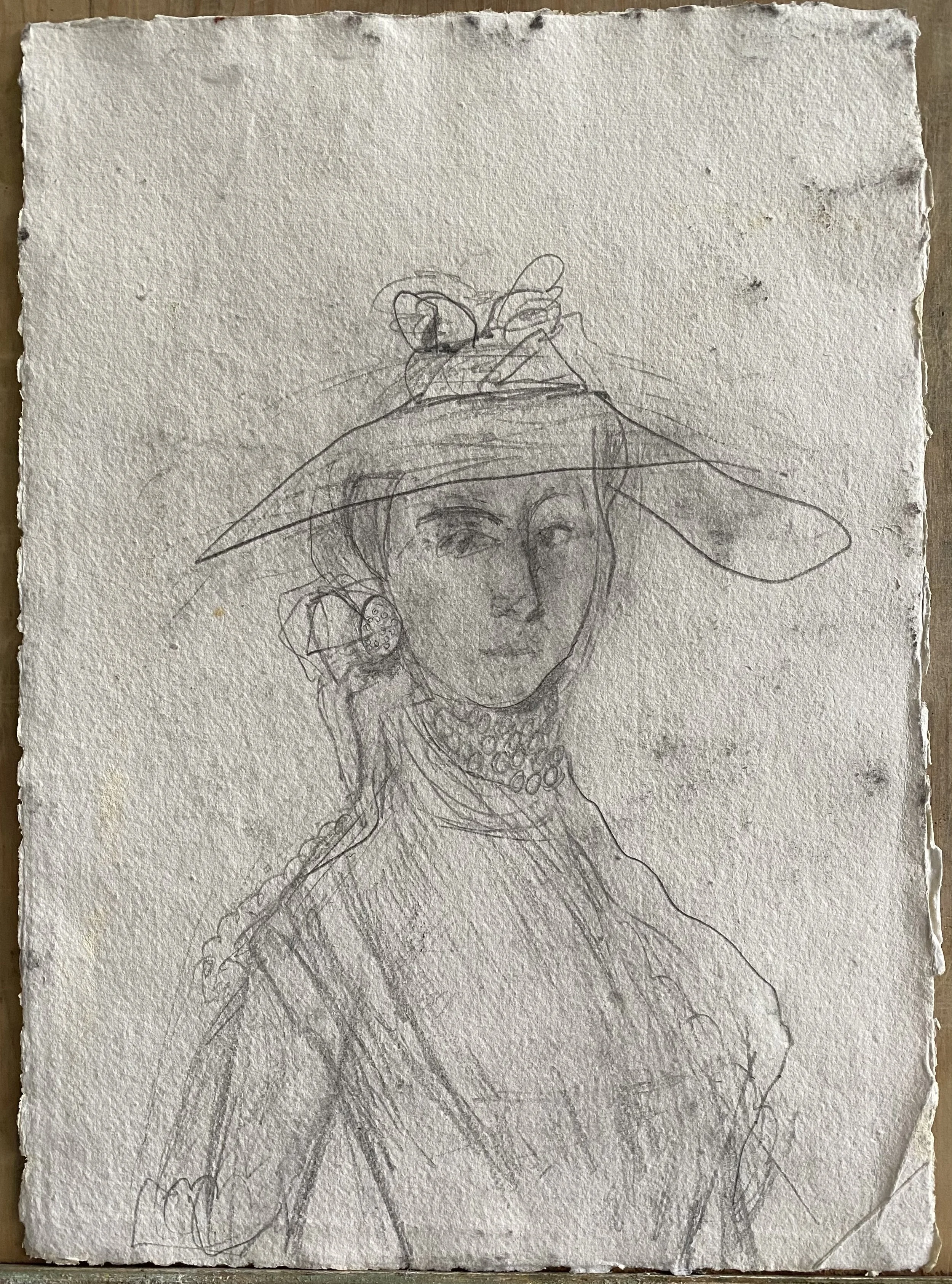 Copy of a Gainsborough, 2000, Pencil on paper, 17 x 12 ins