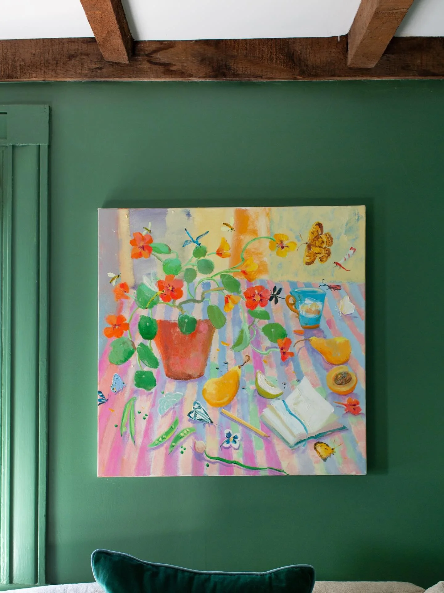 In her own words, artist Melanie Parke &ldquo;locates herself among plants, trees, flowers, and bees &mdash; to be immersed in, surrounded by, in the company of, and included in the spectacles of nature.&rdquo; 

Her radiant &ldquo;The Naturalist&rsq