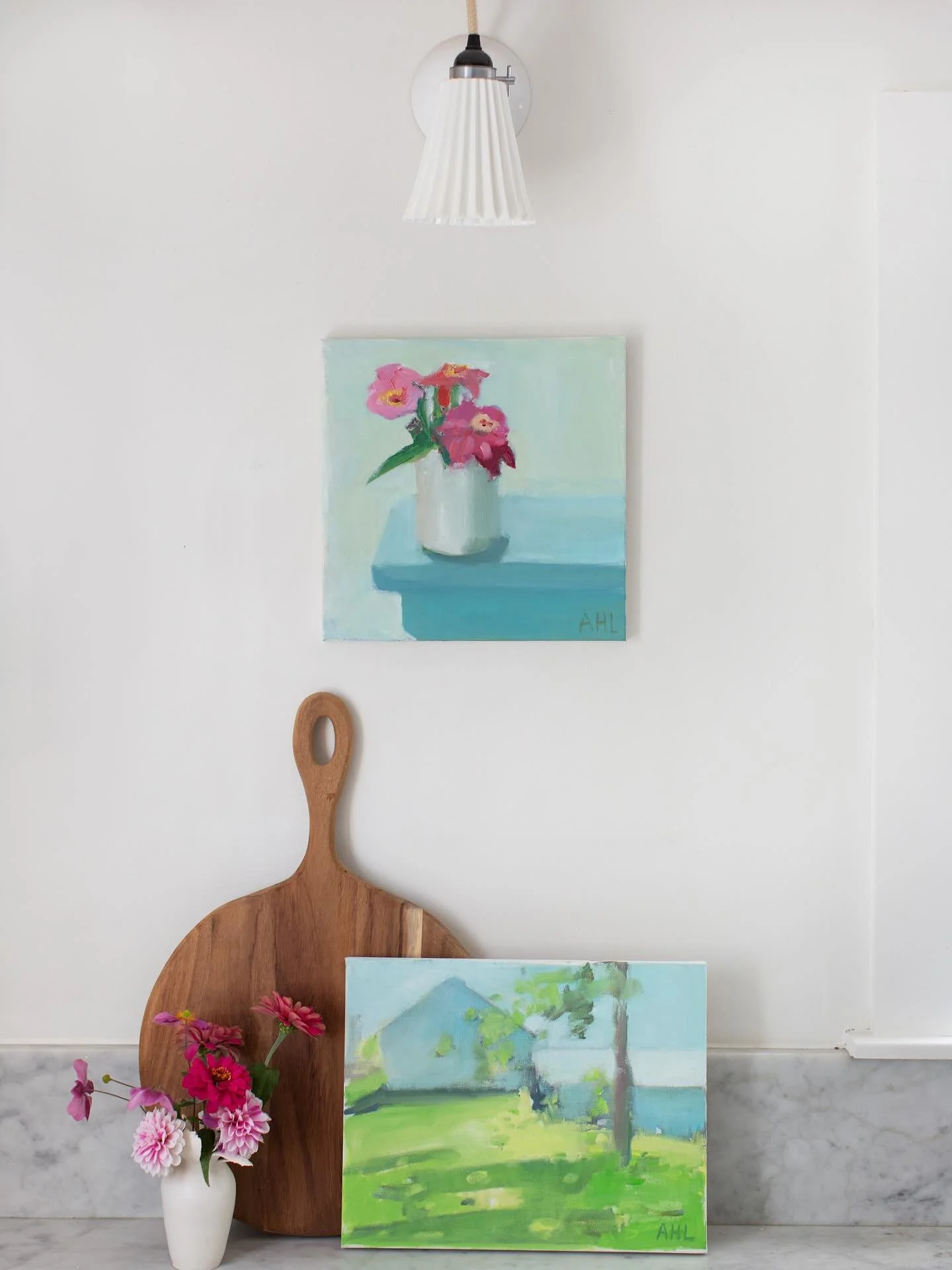 Swipe through for views of our latest arrivals from @arianeluckey! We now have 16 of Ariane’s paintings on our walls, message me to set up a time to view any of them in person. ✨