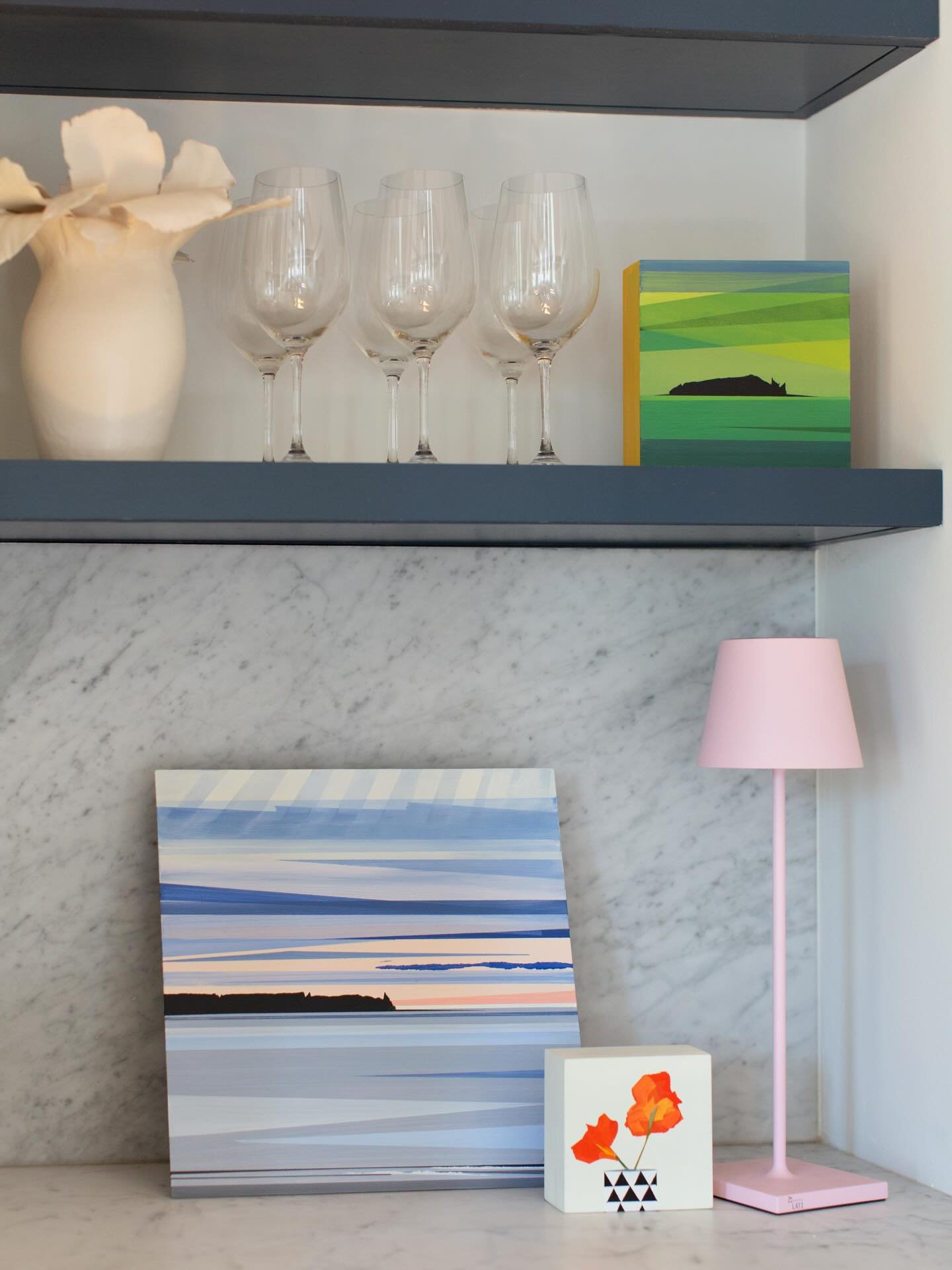 Swipe through to see the @gretavancampen.art paintings featured in our Holiday Small Works Show. We&rsquo;re so grateful to have shared her work with multiple visitors to the gallery since these paintings arrived earlier this week!

Message me to set