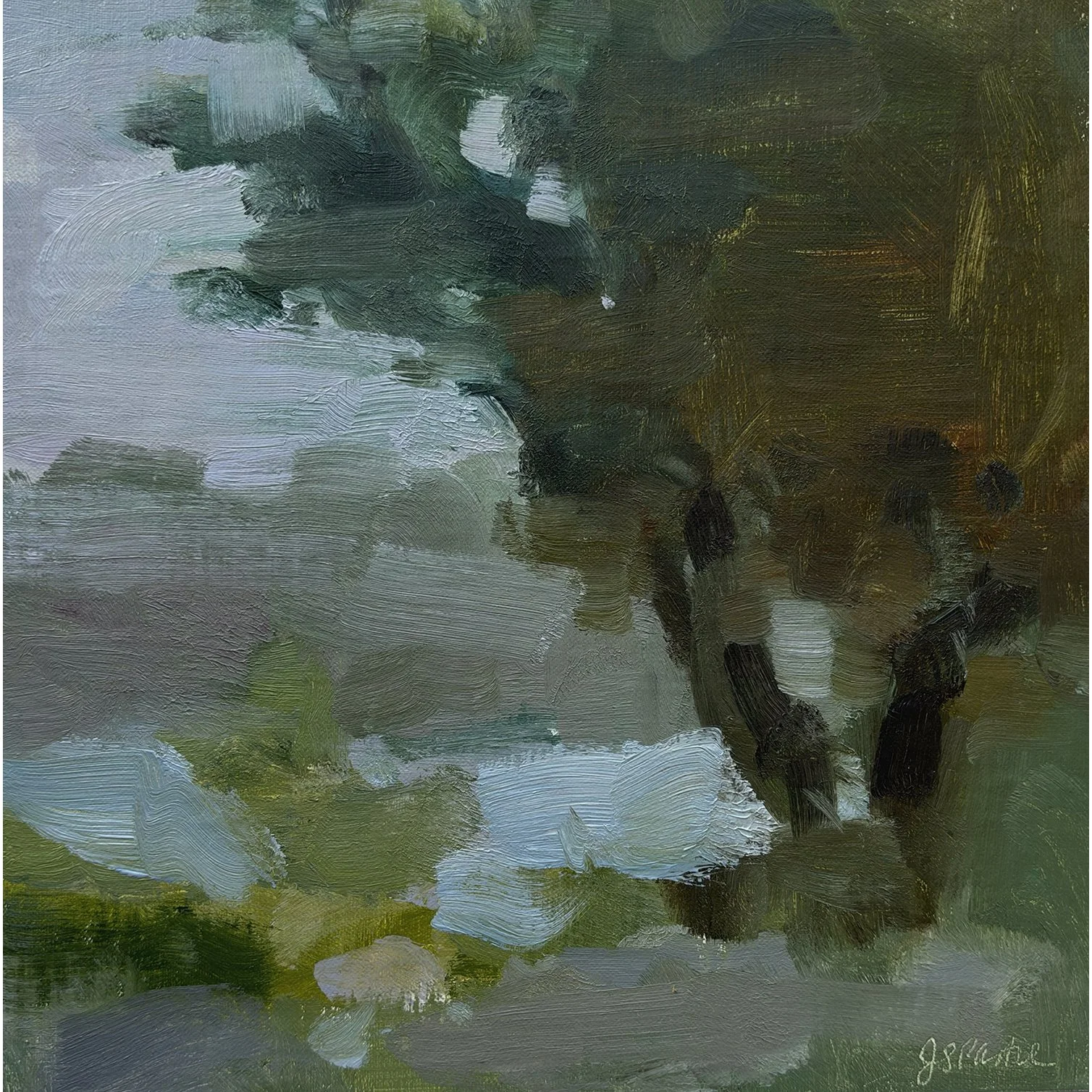 Green Grass at Low Tide