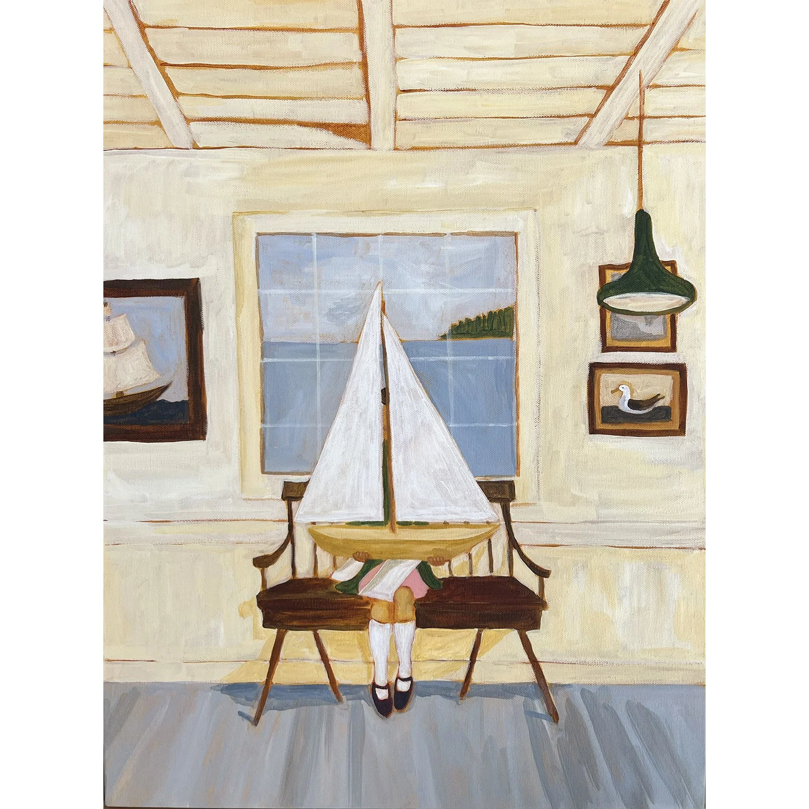 Girl With a Yellow Boat