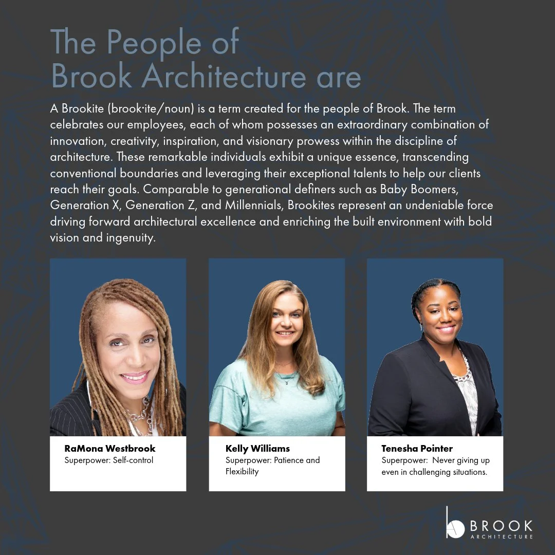 A Brookite (brook·ite/noun) is a term created for the people of Brook. The term celebrates our employees, each of whom possesses an extraordinary combination of innovation, creativity, inspiration, and visionary prowess within the discipline o