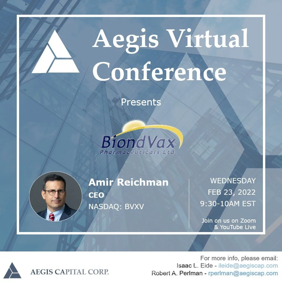 BiondVax Presenting at Aegis Virtual