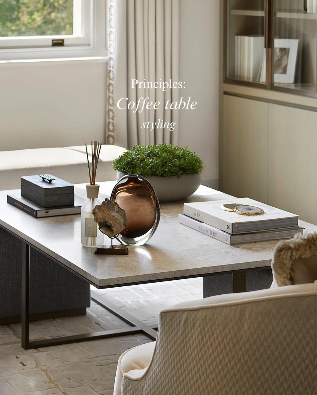 A coffee table is such a focal point in your room and an opportunity to play with styling and layering. See below my top tips to style your coffee table:

1️⃣ Scent
Include a scent, whether it&rsquo;s in the form of a candle or a diffuser, a scent he