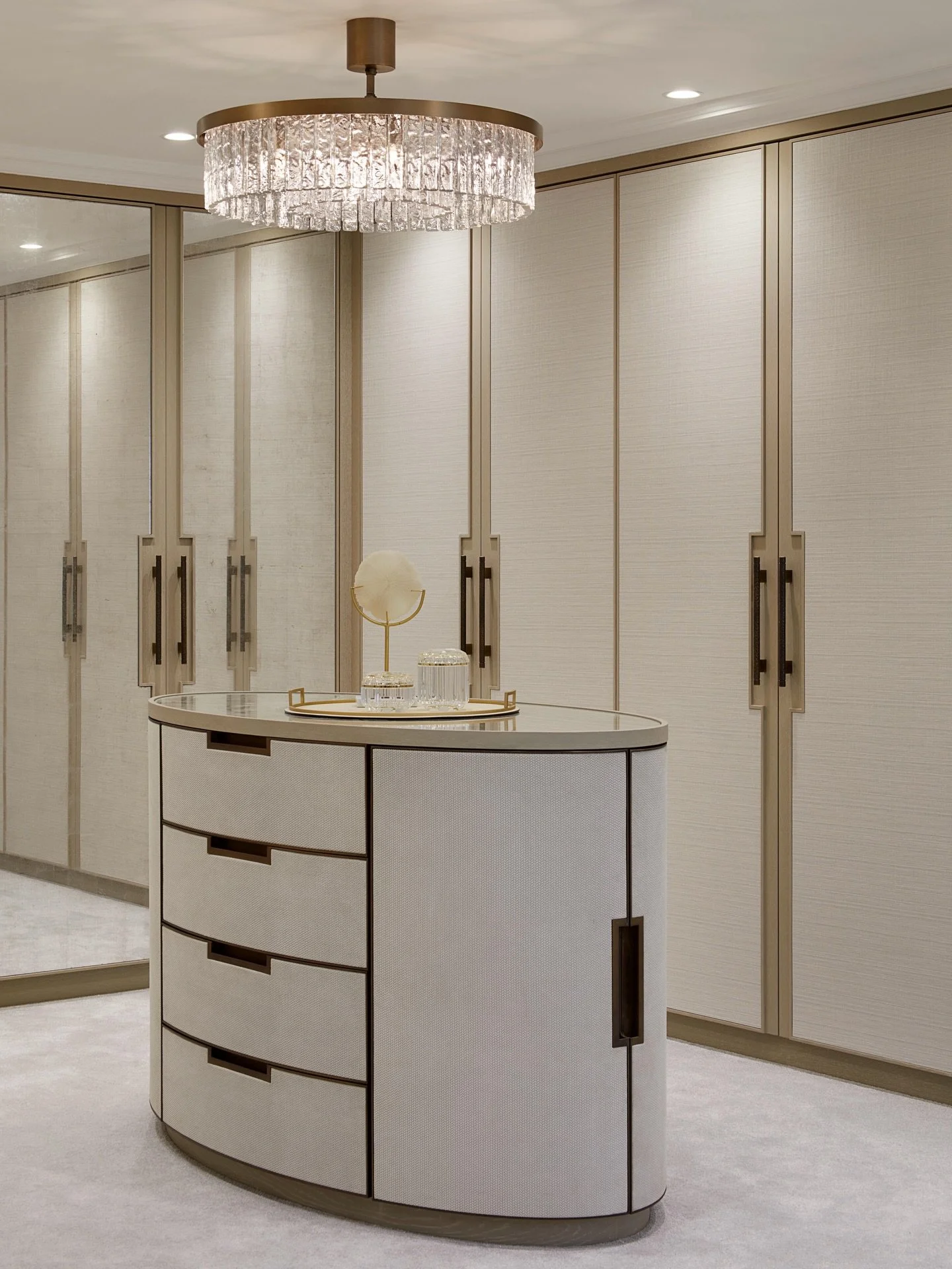 Soft tones and tailored details come together in the dressing room of our beloved Jersey project. Evoking a sense of quiet luxury and timeless elegance, this room is designed to enhance the everyday ritual of getting ready for the day ahead.

#london